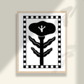 Checkered Flower Art Print