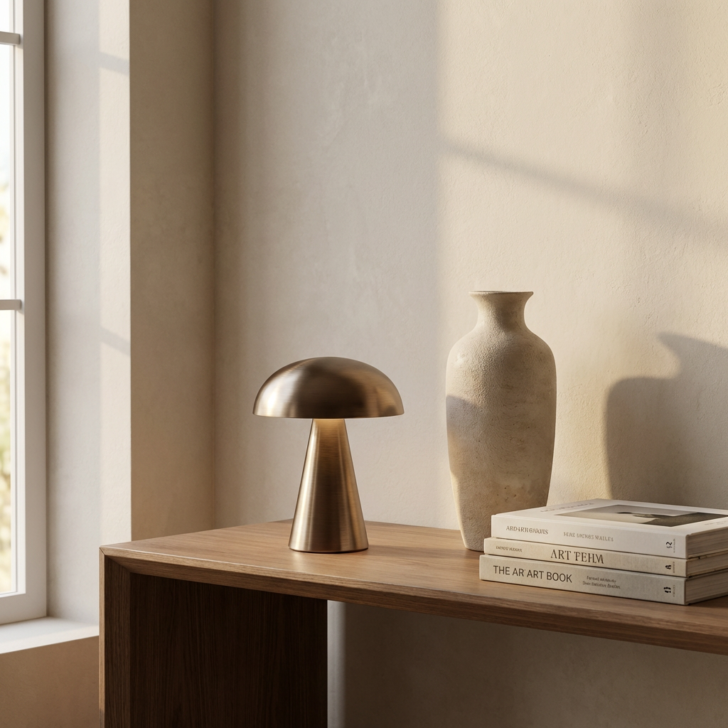 Metallic Mushroom Table Lamp