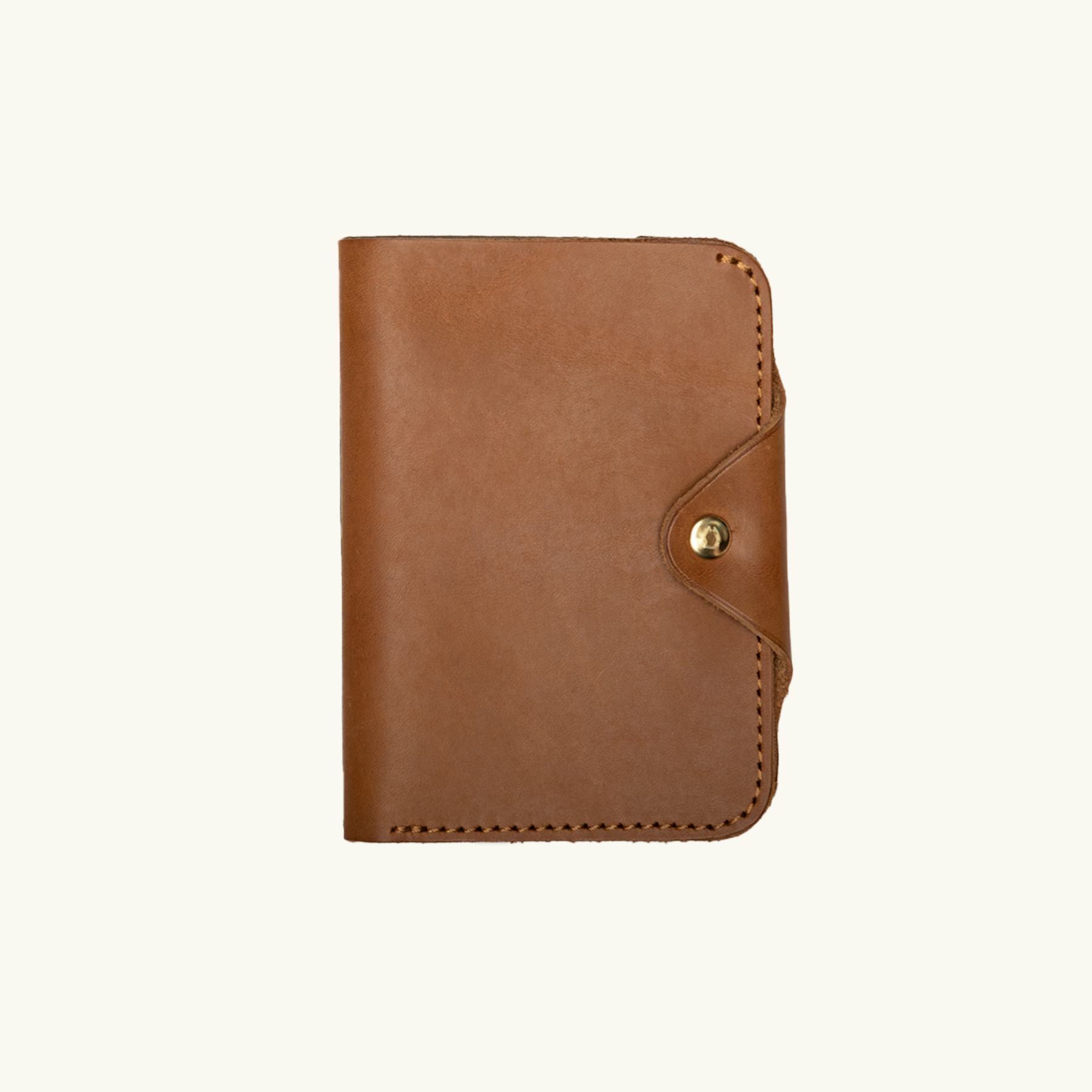 Full-Grain Leather Snap Passport Wallet