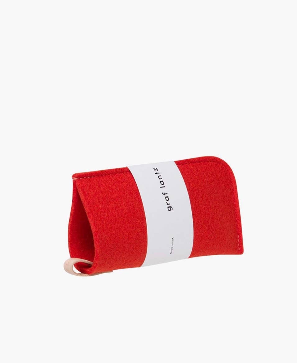 Classic Merino Wool Eyeglass Sleeve Orange