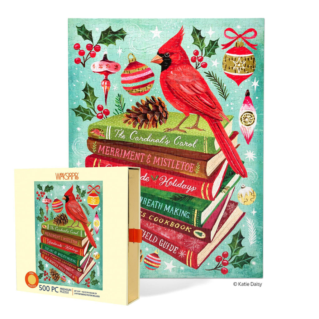 Holiday Bookclub  500 Piece Gold Foil Puzzle Christmas Gift